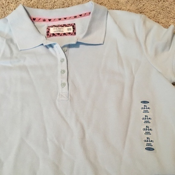 Old Navy Girls size xlarge 12/14  light blue polo - Picture 3 of 7